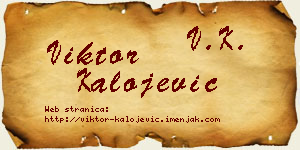 Viktor Kalojević vizit kartica